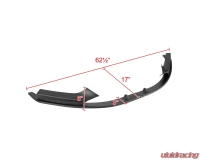 Spec-D Matte Black Polypropylene Front Bumper Lip Splitter Kit BMW F22 | F23 2 Series 2014-2021 - LPF-F2214BK-PQ