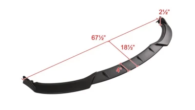 Spec-D Polypropylene 3PC Bumper Lip BMW F30 | F35 3-Series 2016-2019                                     - LPF-F3016BK-AK - Image 2