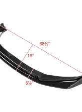 Spec-D Glossy Black Polypropylene Front Bumper Lip Kit Honda Fit 2014-2017                                     - LPF-FIT14GB-AK - Image 2