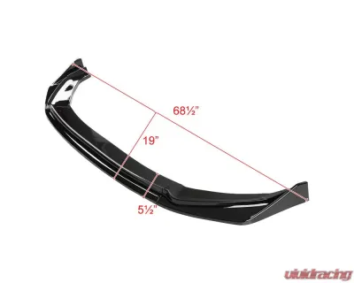 Spec-D Glossy Black Polypropylene Front Bumper Lip Kit Honda Fit 2014-2017 - LPF-FIT14GB-AK