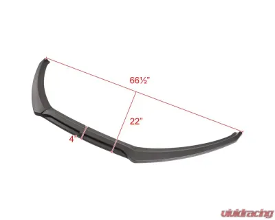 Spec-D Matte Black Polypropylene Front Bumper Lip Kit Ford Focus 2015-2018 - LPF-FOC15BK-AK