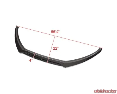 Spec-D Glossy Black Polypropylene Front Bumper Lip Kit Ford Focus 2015-2018 - LPF-FOC15GB-AK
