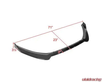 Spec-D Glossy Black Polypropylene 3PC Front Bumper Lip Set Ford Fusion 2017-2018 - LPF-FUS17GB-AK