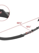 Spec-D Matte Black Polypropylene Front Bumper Lip Splitter Kit BMW G20 | G21 3-Series 2019-2021                                     - LPF-G2019ABK-PQ - Image 2