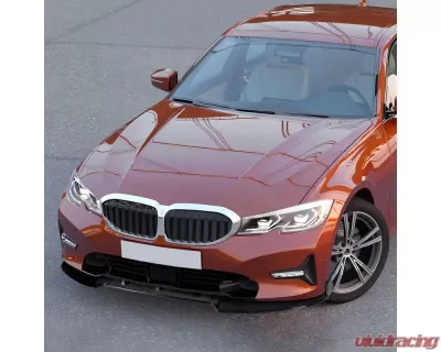 Spec-D Glossy Black Polypropylene Front Bumper Lip Splitter Kit BMW G20 | G21 3-Series 2019-2021 - LPF-G2019AGB-PQ