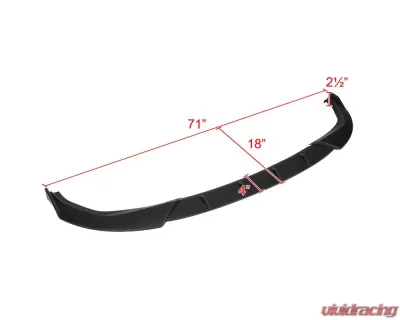 Spec-D Matte Black Polypropylene Front Bumper Lip Kit BMW G20 M Sport | M340i 3 Series 2019-2020 - LPF-G2019BK-AK