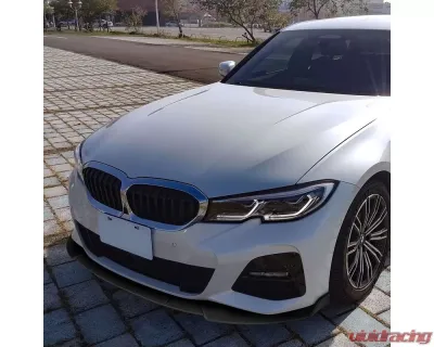 Spec-D Matte Black Polypropylene Front Bumper Lip Kit BMW G20 M Sport | M340i 3 Series 2019-2020 - LPF-G2019BK-AK