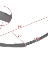 Spec-D Matte Black Polypropylene Front Bumper Lip Splitter Kit Volkswagen Golf | GTI MK6 2010-2013                                     - LPF-GLF10BK-PQ - Image 2