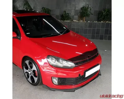 Spec-D Glossy Black Polypropylene Front Bumper Lip Splitter Kit Volkswagen Golf | GTI MK6 2010-2013 - LPF-GLF10GB-PQ