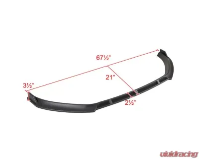 Spec-D Matte Black Polypropylene Front Bumper Lip Kit Volkswagen Golf MK7 2014-2017 - LPF-GLF14BK-AK