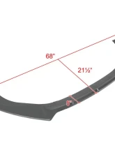 Spec-D Matte Black Polypropylene Front Bumper Lip Kit Volkswagen Golf MK7 | GTI MK7 | Golf-R 2014-2020                                     - LPF-GLF14BKV2-AK - Image 2