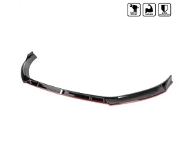 Spec-D Glossy Black | Red Trim Polypropylene Front Bumper Lip Splitter Kit Volkswagen Golf MK7 2014-2017