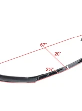 Spec-D Glossy Black | Red Trim Polypropylene Front Bumper Lip Splitter Kit Volkswagen Golf MK7 2014-2017                                     - LPF-GLF14GB-RD-PQ - Image 2