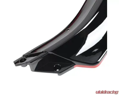 Spec-D Glossy Black | Red Trim Polypropylene Front Bumper Lip Splitter Kit Volkswagen Golf MK7 2014-2017 - LPF-GLF14GB-RD-PQ