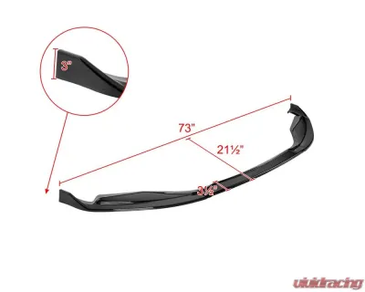 Spec-D Glossy Black Polypropylene Front Bumper Lip Splitter Kit Lexus GS350 | GS450h 2013-2015 - LPF-GS35013FGB-PQ