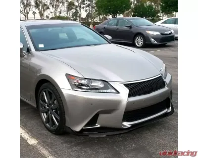 Spec-D Glossy Black Polypropylene Front Bumper Lip Splitter Kit Lexus GS350 | GS450h 2013-2015 - LPF-GS35013FGB-PQ