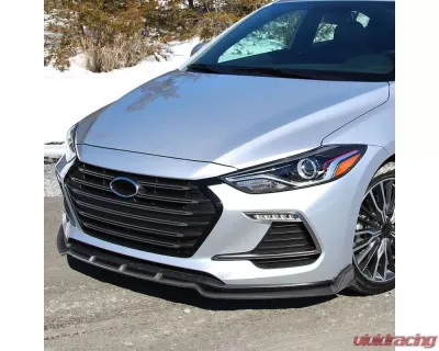 Spec-D Matte Black Polypropylene Front Bumper Lip Kit Hyundai Elantra 2017-2018 - LPF-HTRA17BK-AK