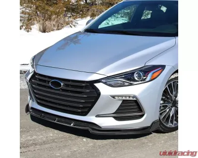 Spec-D Glossy Black Polypropylene Front Bumper Lip Kit Hyundai Elantra 2017-2018 - LPF-HTRA17GB-AK