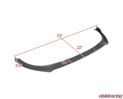 Spec-D Matte Black Polypropylene Front Bumper Lip Splitter Kit Hyundai Elantra 2021-2022 - LPF-HTRA21BK-PQ