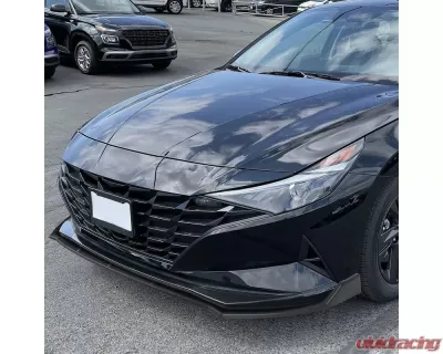 Spec-D Matte Black Polypropylene Front Bumper Lip Splitter Kit Hyundai Elantra 2021-2022 - LPF-HTRA21BK-PQ