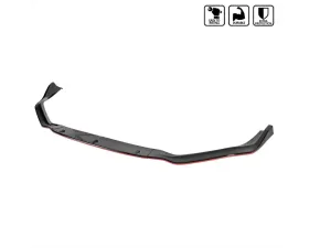 Spec-D Glossy Black | Red Trim Polypropylene Front Bumper Lip Splitter Kit Lexus IS250 F-Sport 2014-2016