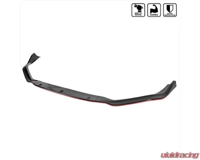 Spec-D Glossy Black | Red Trim Polypropylene Front Bumper Lip Splitter Kit Lexus IS250 F-Sport 2014-2016 - LPF-IS25014GB-RD-PQ