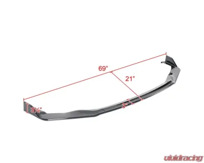Spec-D Glossy Black Polypropylene Front Bumper Lip Splitter Kit Lexus IS-Series 2017-2020 - LPF-IS30017GB-PQ