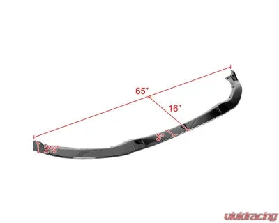 Spec-D Glossy Black Polypropylene Front Bumper Lip Splitter Kit Mazda Miata (MX-5) 2016-2021 - LPF-MIA16GB-PQ
