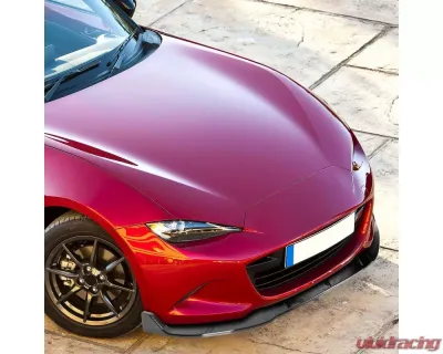 Spec-D Glossy Black Polypropylene Front Bumper Lip Splitter Kit Mazda Miata (MX-5) 2016-2021 - LPF-MIA16GB-PQ
