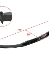 Spec-D Glossy Black Polypropylene Front Bumper Lip Splitter Kit Ford Mustang 2013-2014                                     - LPF-MST13GB-PQ - Image 2
