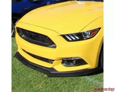 Spec-D Matte Black Polypropylene Front Bumper Lip Kit Ford Mustang 2015-2017 - LPF-MST15BK-AK