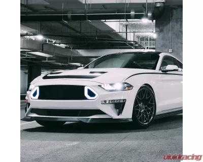 Spec-D Black Polypropylene Front Bumper Lip Ford Mustang GT 2018-2019 - LPF-MST18A-BN