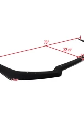 Spec-D Black Polypropylene GT Style Front Bumper Lip Ford Mustang GT | EcoBoost 2018-2019                                     - LPF-MST18B-BN - Image 2