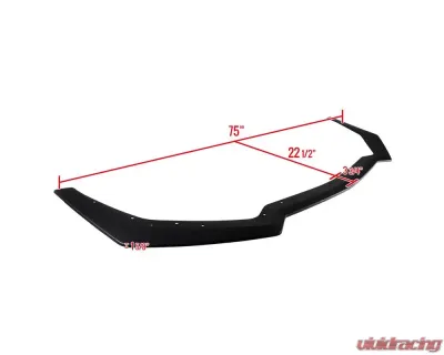Spec-D Black Polypropylene GT Style Front Bumper Lip Ford Mustang GT | EcoBoost 2018-2019 - LPF-MST18B-BN