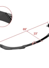 Spec-D Glossy Black Polypropylene Front Bumper Lip Splitter Kit Mazda 3 2010-2011                                     - LPF-MZ310GB-PQ - Image 2