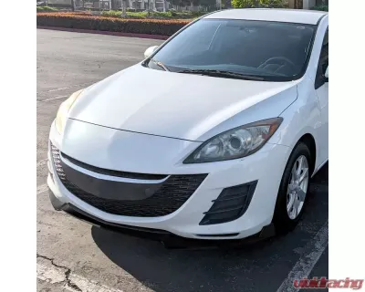 Spec-D Glossy Black Polypropylene Front Bumper Lip Splitter Kit Mazda 3 2010-2011 - LPF-MZ310GB-PQ