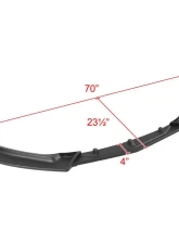 Spec-D Matte Black Polypropylene Front Bumper Lip Kit Mazda 3 2014-2018                                     - LPF-MZ314BK-AK - Image 2