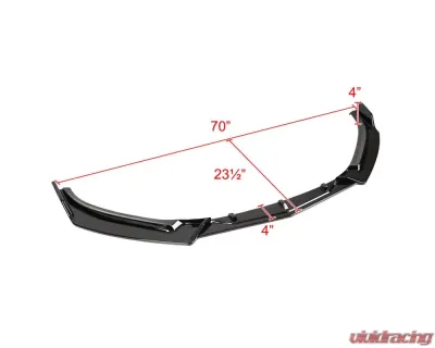 Spec-D Glossy Black Polypropylene Front Bumper Lip Kit Mazda 3 2014-2018 - LPF-MZ314GB-AK