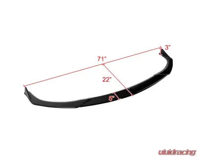Spec-D Glossy Black Polypropylene Front Bumper Lip Kit Mazda 3 2019-2020 - LPF-MZ319GB-AK