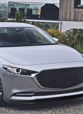 Spec-D Glossy Black Polypropylene Front Bumper Lip Kit Mazda 3 2019-2020                                     - LPF-MZ319GB-AK - Image 8