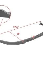 Spec-D Matte Black Polypropylene Front Bumper Lip Splitter Kit Kia Optima 2016-2018                                     - LPF-OPM16SXBK-PQ - Image 2