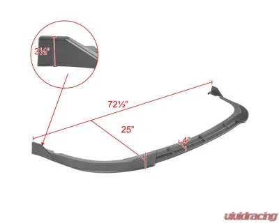 Spec-D Matte Black Polypropylene Front Bumper Lip Splitter Kit Kia Optima 2016-2018 - LPF-OPM16SXBK-PQ