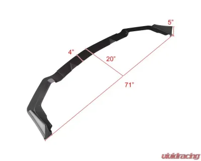 Spec-D Matte Black Polypropylene Front Bumper Lip Kit Infiniti Q50 Sport 2014-2018 - LPF-Q5014BK-AK