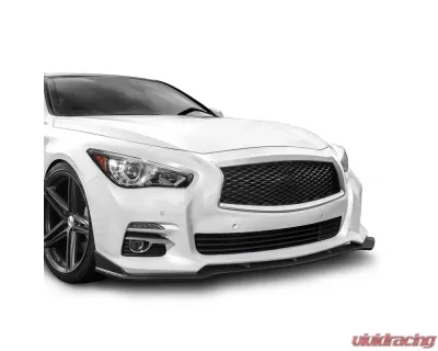 Spec-D Matte Black Polypropylene Front Bumper Lip Kit Infiniti Q50 Non-Sport 2014-2017 - LPF-Q5014BKV2-AK