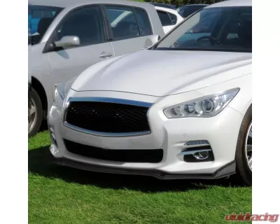 Spec-D Glossy Black Polypropylene Front Bumper Lip Kit Infiniti Q50 Sport 2014-2018 - LPF-Q5014GB-AK