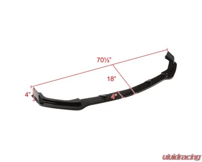 Spec-D Glossy Black Polypropylene Front Bumper Lip Kit Infiniti Q50 Non-Sport 2014-2017 - LPF-Q5014GBV2-AK