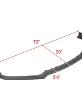 Spec-D Matte Black Polypropylene Front Bumper Lip Kit Infiniti Q50 Sport 2018-2020                                     - LPF-Q5018BK-AK - Image 2