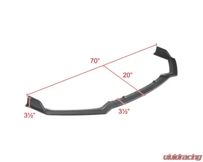 Spec-D Matte Black Polypropylene Front Bumper Lip Kit Infiniti Q50 Sport 2018-2020 - LPF-Q5018BK-AK