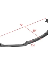 Spec-D Glossy Black Polypropylene Front Bumper Lip Kit Infiniti Q50 Sport 2018-2020                                     - LPF-Q5018GB-AK - Image 2