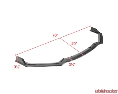 Spec-D Glossy Black Polypropylene Front Bumper Lip Kit Infiniti Q50 Sport 2018-2020 - LPF-Q5018GB-AK